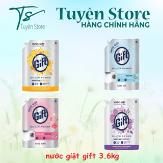  Nước Giặt Gift Túi 3.6kg - Công Nghệ Nano Bạc Khử Mùi Dịu Nhẹ Với Da 