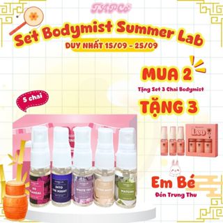 Set Body Mist Pack 03 Mùi Hương Thanh Mát  Fresh Hương Gió Biển Summer Lab Hot Trend Phù Hợp Với Học Sinh