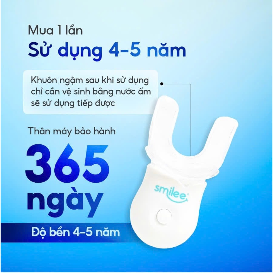 [GIÁ 438K TẠI LIVE SHOP] Trắng răng Smilee Max, bộ kit làm trắng răng từ 2 đến 6 tone sau 1 liệu trình an toàn răng nướu | BigBuy360 - bigbuy360.vn