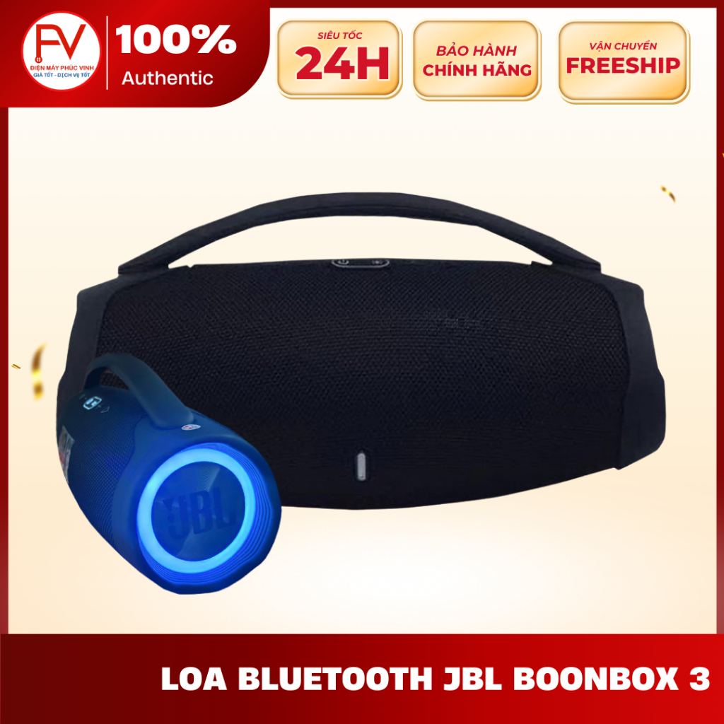 Loa Bluetooth Xách Tay JBL Boon Box3 - Điện Máy Phúc Vinh - Tặng kèm 2 mic [BH 6 tháng]