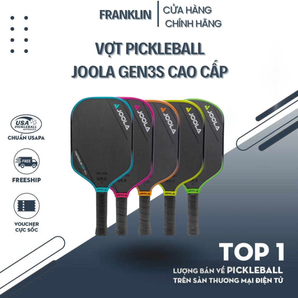 Vợt Pickleball JOOLA GEN3S Cao Cấp | Mặt Carbon, Độ Nảy Chuẩn, Kiểm Soát Tốt