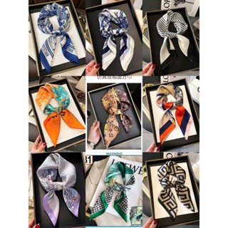 Khăn Lụa Satin Vuông Dùng Cuốn Cổ kiểu dáng thời trang phong cách retro [70x70]