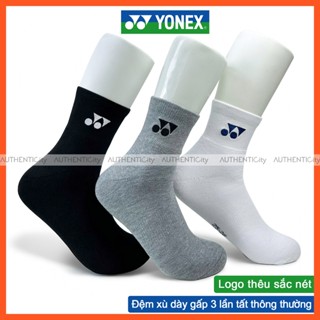  Tất   Vớ Cầu Lông Yonex Logo Thêu Cao Cấp Siêu Dày Dặn Êm Ái Không Bai Xù 