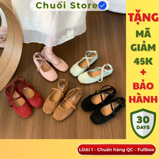  BẢN XỊN CHUẨN QC  Giày bệt nữ LOẠI 1 đế mềm mũi vuông phối quai chéo kiểu mới style nhẹ nhàng cho nữ siêu xinh 