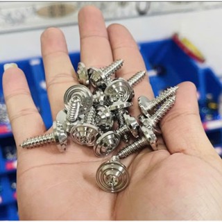  Ốc salaya 4li 5li xoắn gắn pô e tay ga  dàn áo yamaha  honda cực sáng đẹp chuẩn innox 304 