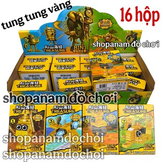 Khay 16 hộp lắp ráp tung tung sahur VÀNG bán tại shopanamdochoi.com