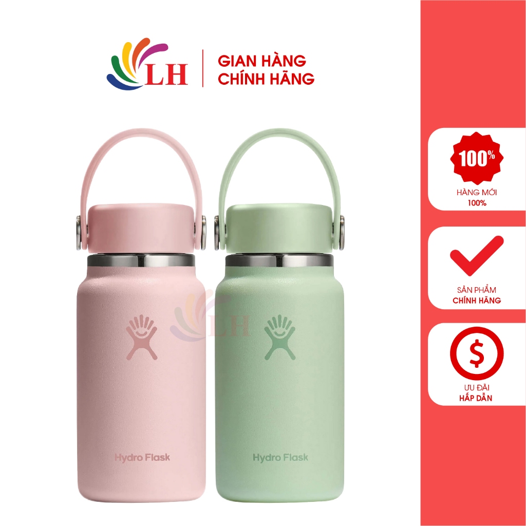 Bình nước giữ nhiệt nóng lạnh Hydro Flask Micro Hydro Mini Bottle 6.7 OZ/200ml - Chất liệu thép khôn