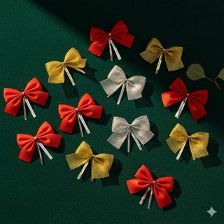  Sét 10 Nơ treo Cây Thông noel  trang trí Giáng sinh NHIỀU MÀU 