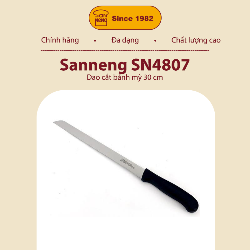 Sanneng SN4807 - Dao cắt bánh mỳ 30cm