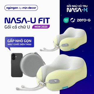   NASA-X  Gối Kê Cổ Chữ U Cao Su Non Cho Nam NASA-U FIT Mịn Decor Gối Du Lịch Nhỏ Gọn Giảm Đau Mỏi Cổ Vai Gáy 