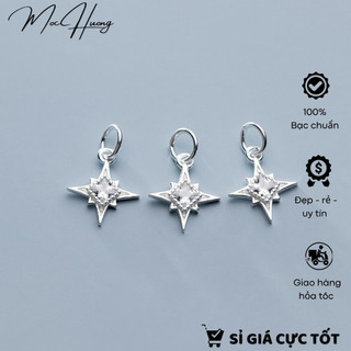   S925  Charm bạc treo ngôi sao dẫn lối đính đá - MH258 MỘC HƯƠNG JEWELRY 
