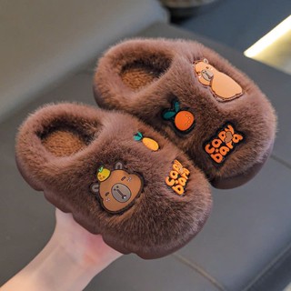  Dép Bông Gấu Cho Bé Dép Lông Trẻ Em Dép Capy đi trong nhà bé trai bé gái Dép giữ ấm êm chân Dp09 