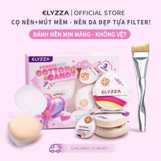 Mút Đánh Nền ELYZZA Set Bông Mút Tán Kem Nền Mềm Mại&Thân Thiện Với Da, Có Thể Sử Dụng Cả Khô & Ướt & Mini