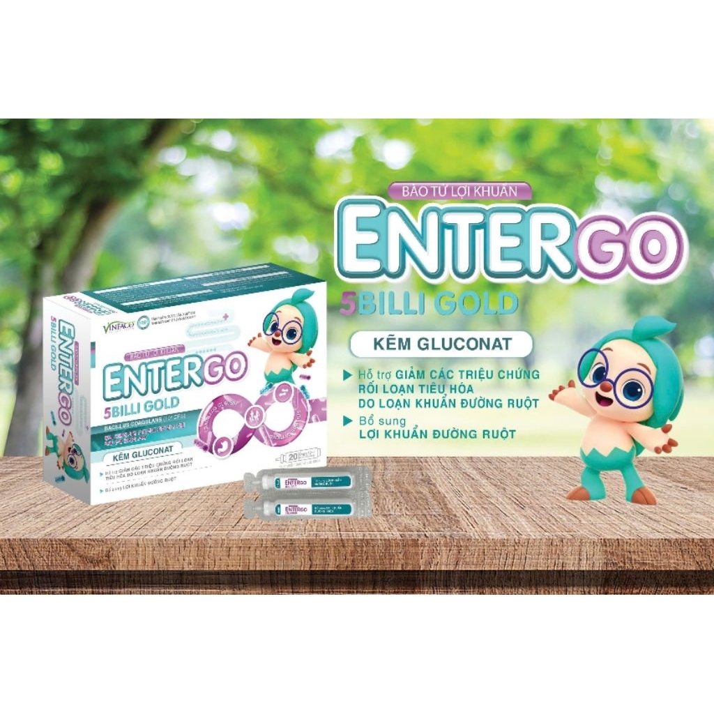 Men  ENTERGO 5BILLI GOLD - Bổ sung 5 Tỷ bào lợi khuẩn đường ruột, hỗ trợ giảm các triệu chứng rối lo