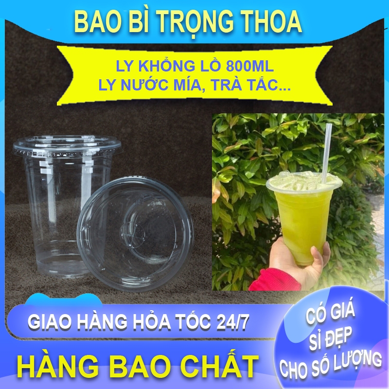 Combo 50c Ly Nhựa 800ml Khổng Lồ Ly Đựng Trà Tắc, Nước Mía, Trà Trái Cây...