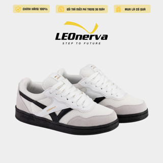 Giày Thể Thao Sneaker Unisex LEOnerva 808 Lưới VS2 - Trắng Đế Đen
