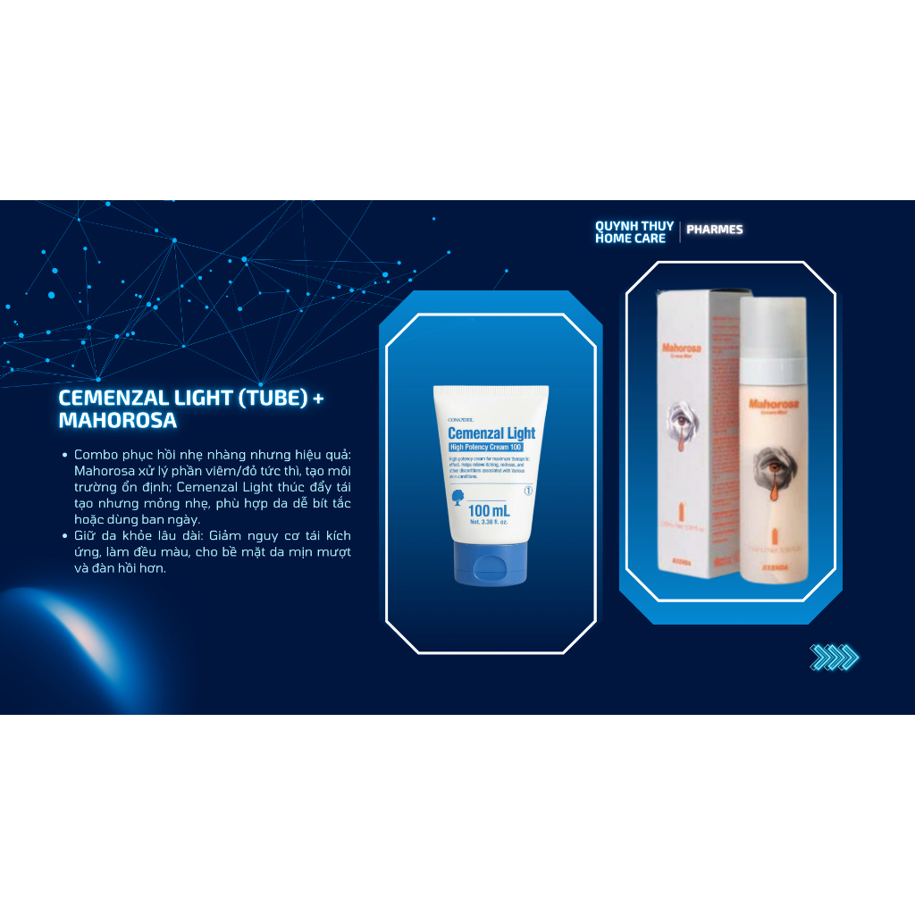 💌CHÍNH HÃNG💌 COMBO 3 SET CEMENZAL LIGHT + AXENDA MAHOROSA