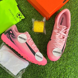    Khâu Đế   Giày Đá Bóng Vapor 16 aca Hồng Euro Đế Đệm  Tặng Túi Rút + Tất + Băng Cuốn 
