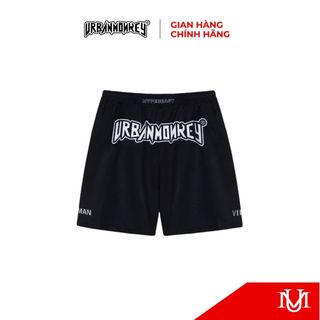  Quần Short Unisex URBAN MONKEY Basic Short Black Phối Màu Đen 