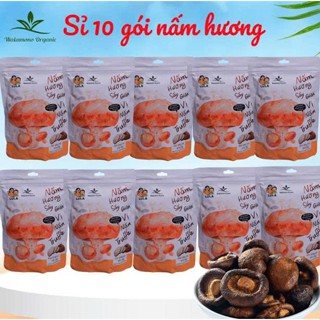  Sỉ 10 gói Nấm hương sấy giòn 55g gói– Không dầu snack ăn vặt healthy giòn rụm ngọt tự nhiên. 