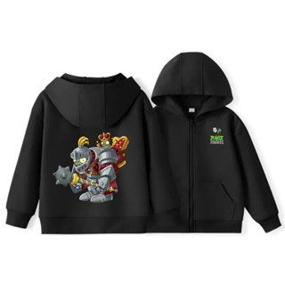  Áo khoác cho bé Hoodie Zip nỉ bông phong cách Hàn Quốc đơn giản thanh thoát Hình ZOMBIES 
