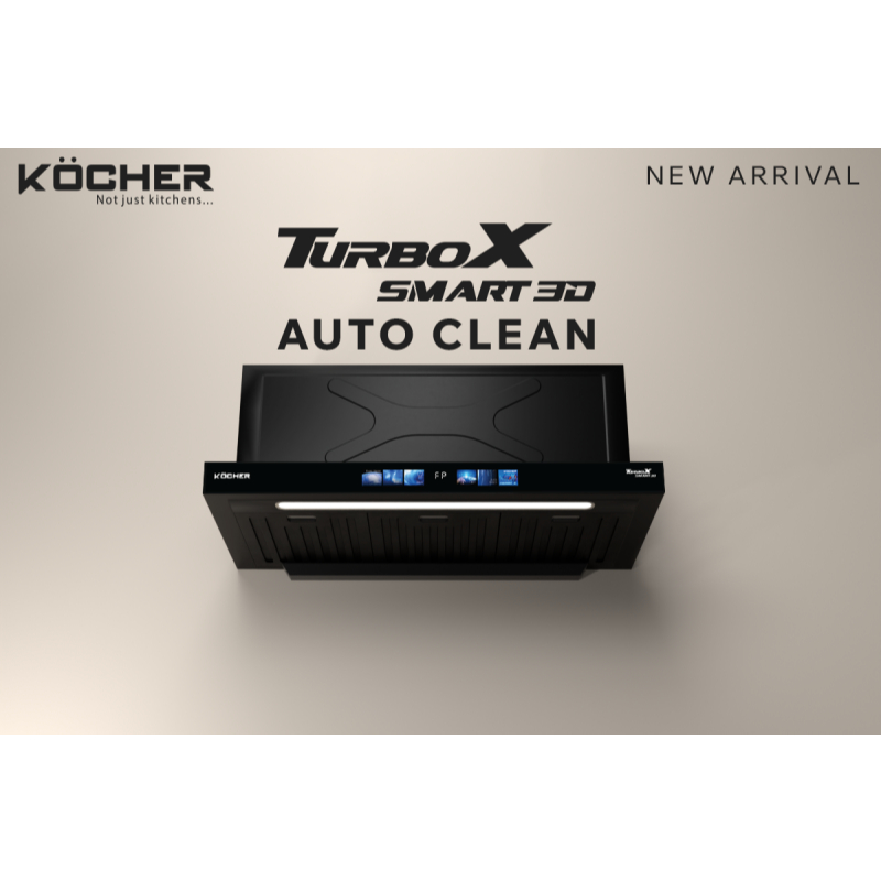 Máy hút mùi âm tủ Kocher Turbo X Smart 3D Auto Clean | X3D-350D Auto Clean