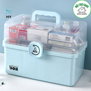 hộp đựng thuốc y tế BOX, hộp thuốc y tế gia đình sơ cứu, hộp y tế 3 tầng tiện lợi 9333