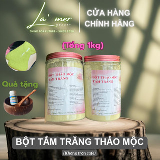   Tặng gáo thìa+B1  1kg Bột Tắm Trắng Thảo Mộc Sữa Non  Bột mịn ko cafe Dưỡng Trắng Tẩy Da Chết Dưỡng Ẩm Mềm Mịn Mướt 