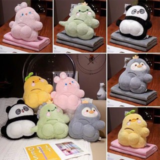  Bộ chăn gối văn phòng đa năng 3in1 Milan lông mịn - Bộ gấu bông kèm chăn văn phòng du lịch Milan Series 