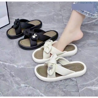 DÉP NHƯ VIDEO SHOP QUAY Dép Nữ Quai Chéo Xỏ Ngón quai nơ thỏ hotternd  Cao 3CM.  Sang Trọng Đi Êm Chân Tôn Dán Hợp Đi B 