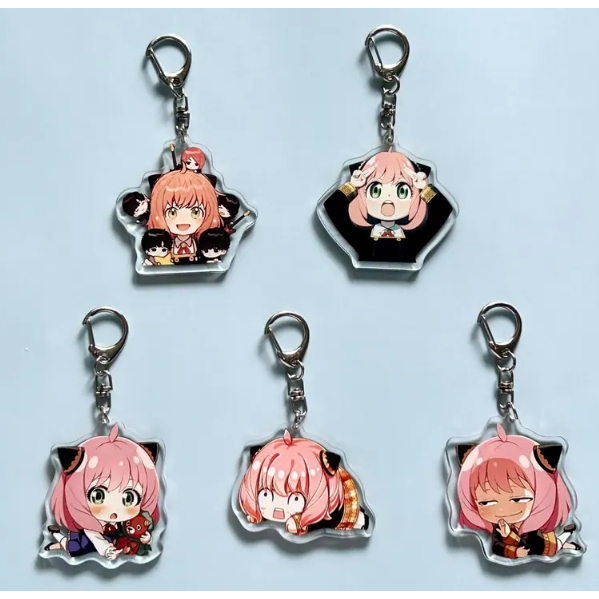 Spy Family Acrylic Keychain Double Side, Anya Forger, Loid Forger, Yor Forger, Anime Keychain, Anime