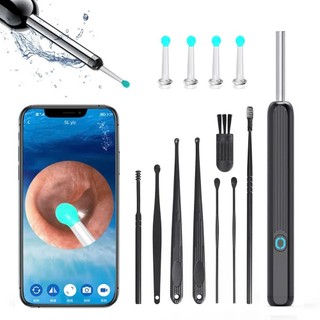  Dụng Cụ Lấy Ráy Tai Thông Minh Có Camera Nội Soi Full HD 3.0MP Kết Nối Wifi Chống Nước Sạc Type C 
