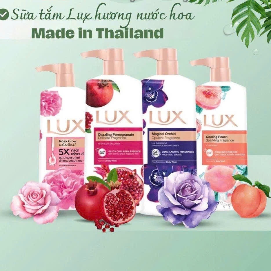 Sữa Tắm Nước Hoa LUX Nội Địa Thái Lan,Hàng Chính Hãng Chai 450ml Dưỡng Da,Cấp ẩm