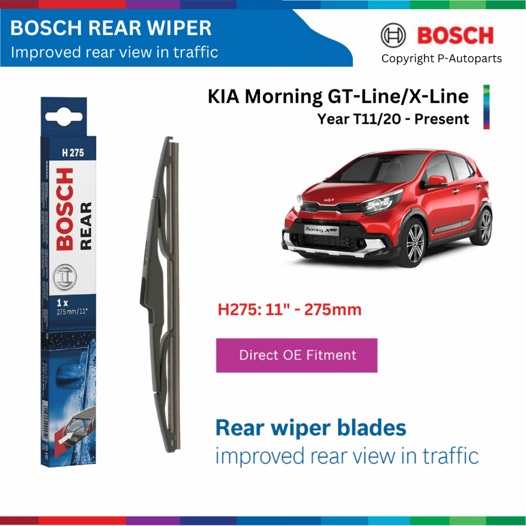 Gạt mưa sau BOSCH Rear xe KIA Morning GT-Line /X-Line đời 2020 đến nay