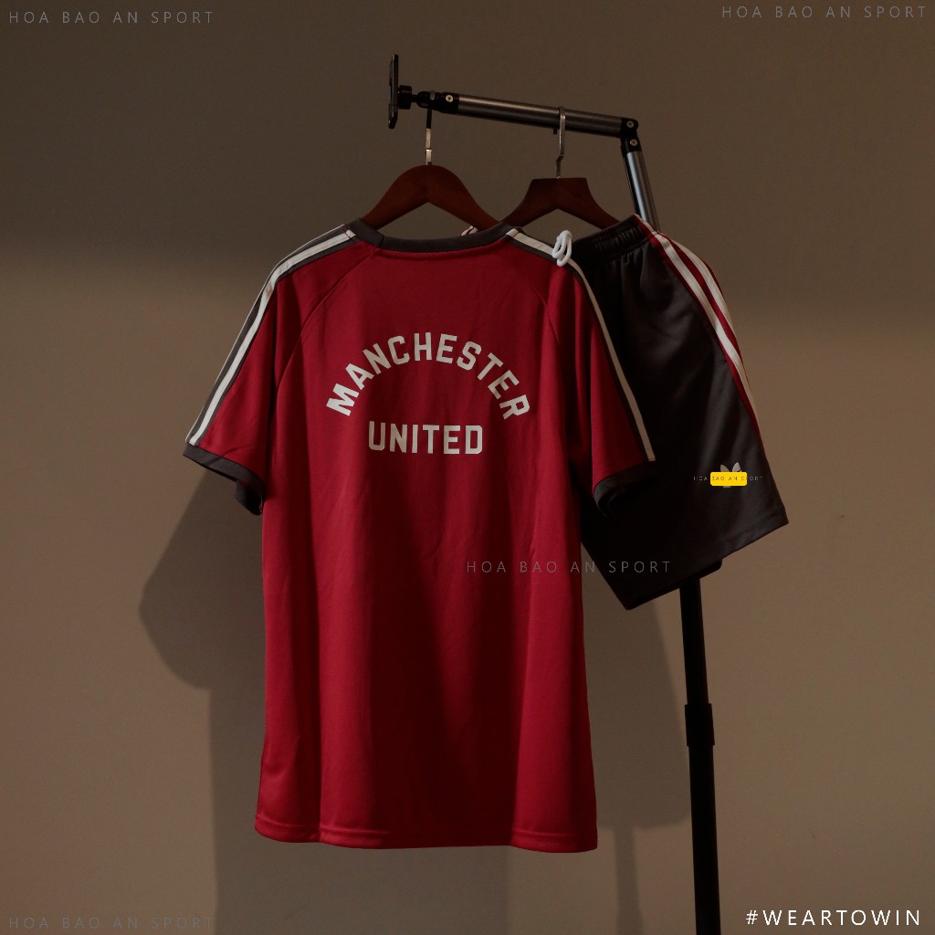 bộ quần áo thời trang thể thao clb mu 2025/26 - áo mu training di chuyển - quần có túi khóa cao cấp