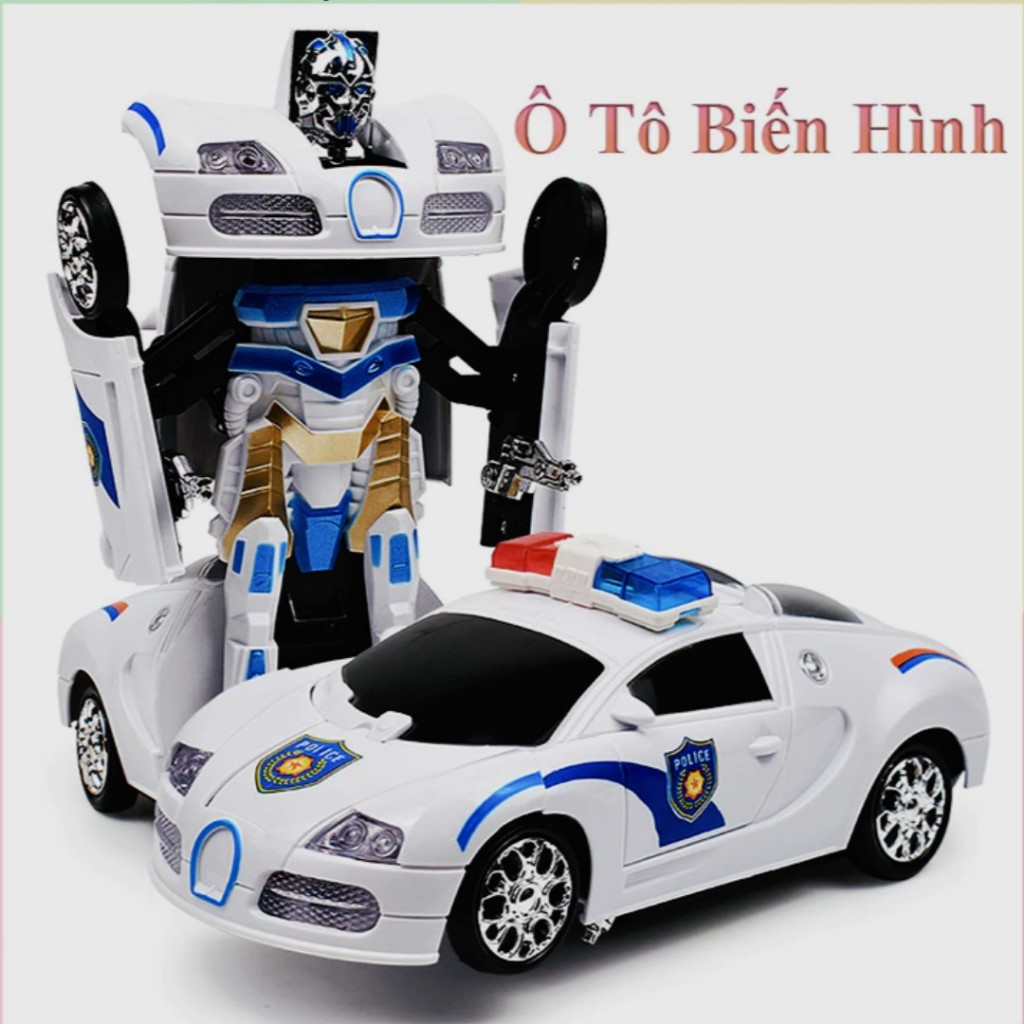 Đồ chơi ô tô cảnh sát biến hình robot, xe Tank biến hình Robot