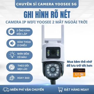 Camera Yoosee 2 mắt ngoài trời giá rẻ, Xoay 360 không góc chết, Nhìn đêm có màu, Đàm thoại 2 chiều, Bảo hành 1 năm