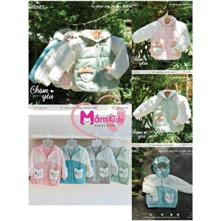  Áo Khoác  áo phao có mũ áo gió Jacket xanh lá   HONEE  HRNEE cho bé 2025 