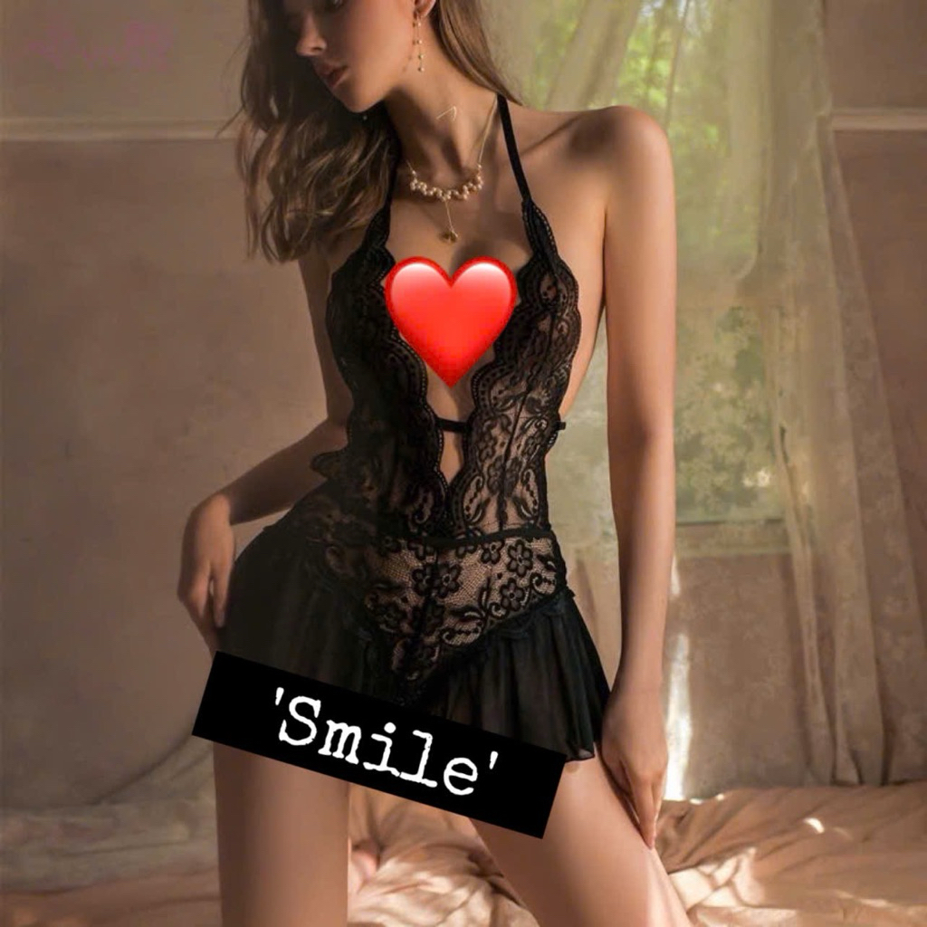 Đồ ngủ sexy/ Bộ jump hoa xẻ đáy khoét sâu