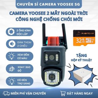 Camera Yoosee 2 Mắt Kép Ngoài Trời 12MP, Bản Màu Đen Giới Hạn, Báo Động Chống Trộm, Bảo Hành 1 Năm