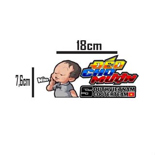 TEM STICKER SET MINI 1 DECAL RỜI 3 LỚP