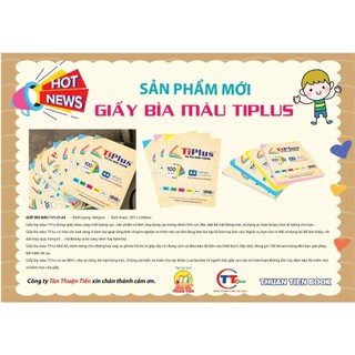 Giấy Bìa Màu Tân Thuận Tiến Kích Thước A4 160gsm (1 Ram 100 Tờ)
