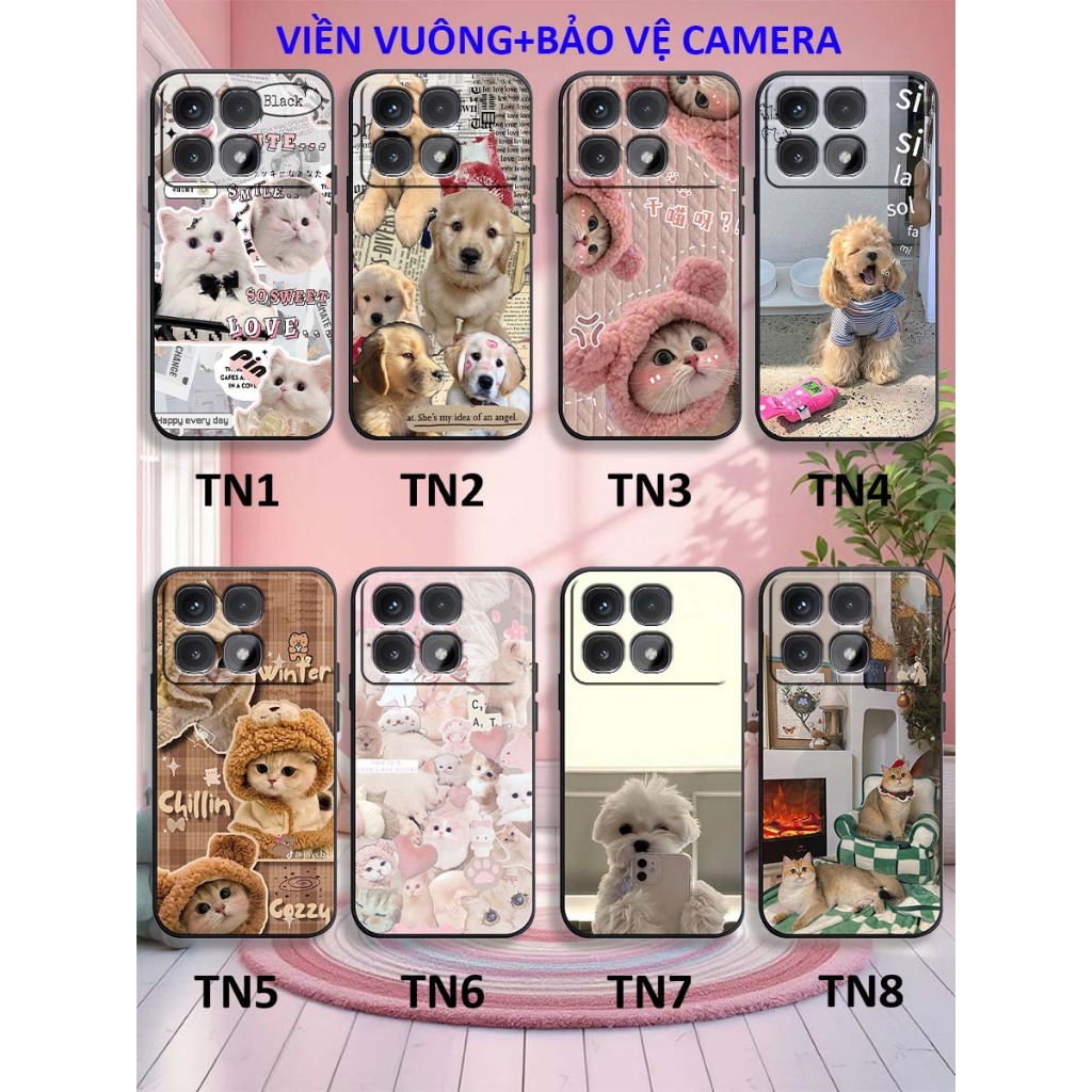 Ốp lưng Xiaomi REDMI K70 / REDMI K70 ULTRA / REDMI K70E / REDMI K70 PRO TPU viền vuông in MEOW DOG b