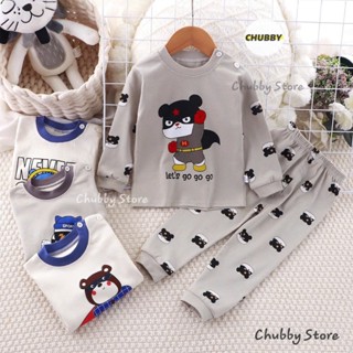 Bộ Đồ Dài Tay Thu Đông Cho Bé, Bộ Ngủ Dài Tay Cho Bé Trai, Bé Gái Chất Liệu Cotton Mềm Mại Với Da Bé