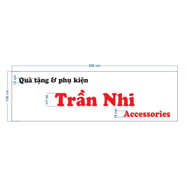 Chữ trang trí mẫu chat v shop Trần nhi