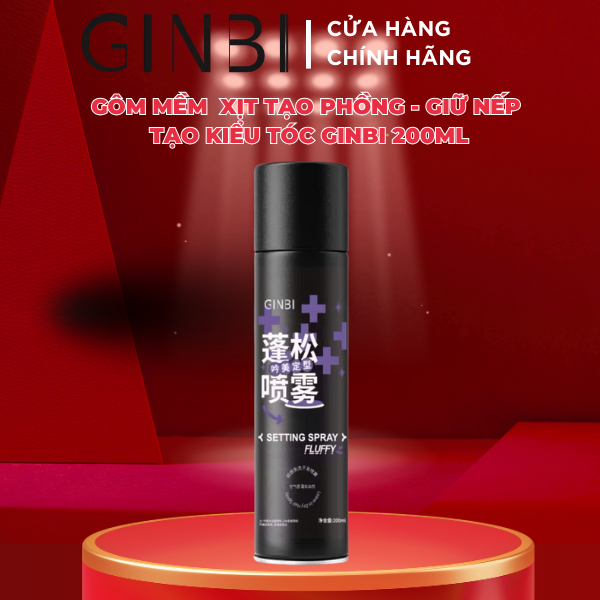 GÔM XỊT TÓC GINBI HERBAFRESH FACIAL CLEANSER 200ML - Keo Xịt Mềm, Bồng Bềnh Tự Nhiên
