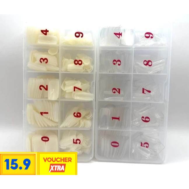 (MS46) Móng Úp Tay Form To Và Chân Form Dài, Hộp 500 Móng NAIL LEE