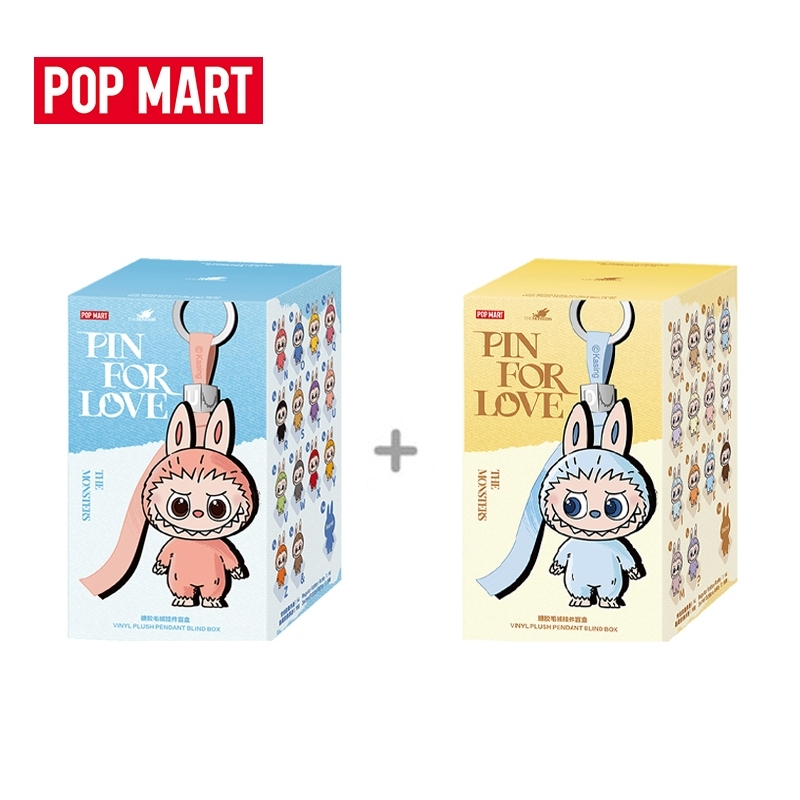 (CHÍNH HÃNG ) POPMART LABUBU V4 THE MONSTERS Pin For Love Series - Vinyl Plush Pendant Blind Box