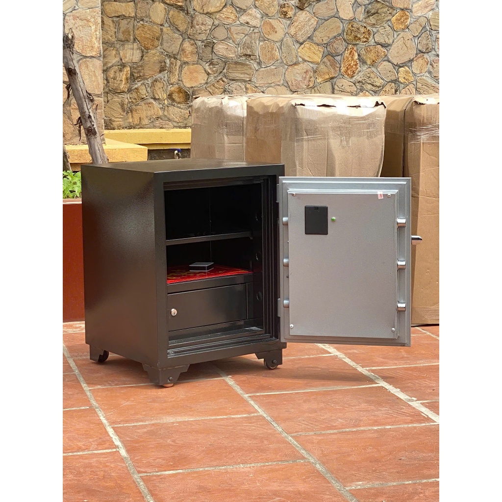Két sắt Việt Tiệp siêu cường vân tay điện tử bạc nặng 80kg +_để  , miễn phí vân chuyển