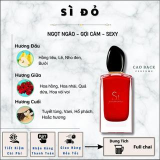 Nước noa nữ  Sì Đỏ Passione .Mùi huơng ngọt ngào, quyến rũ.